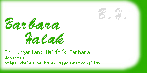 barbara halak business card
